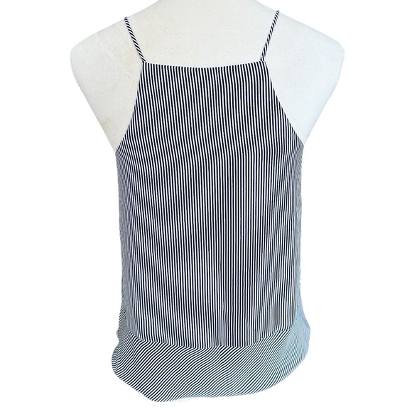 LOFT Black & White Striped Cami with Buttons, EUC, XS - Picture 4 of 7